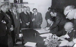 תמונה מטקס חתימת האמנה לביטחון סוציאלי עם גרמניה, 1970
