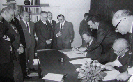 תמונה מטקס חתימת האמנה לביטחון סוציאלי עם גרמניה, 1970